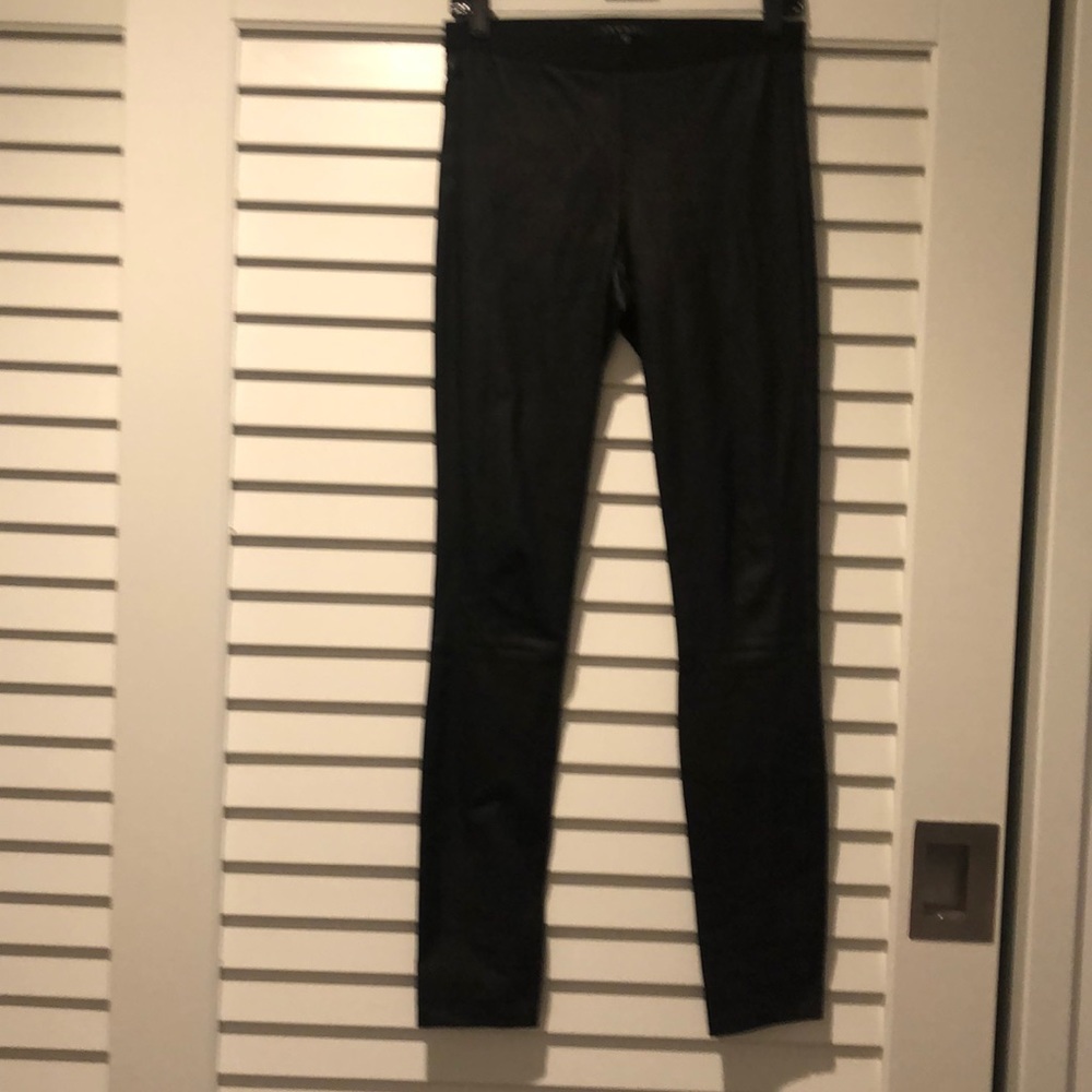 THEORY black leather leggings. Size 6